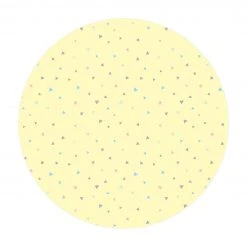 Bilderwelten Bunte Pastelldreiecke auf Gelb - 160 x 160 cm - Durchmesser: 160 cm