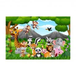 Bilderwelten Wilde Dschungeltiere - 330 x 220 cm - Durchmesser: 220 cm