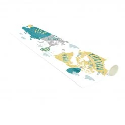 Bilderwelten Mappamondo con mongolfiere - 120 x 80 cm - Durchmesser: 80 cm -Teppiche populaire boutique 0aefe82c873740ee9839e6e5488bd4b7