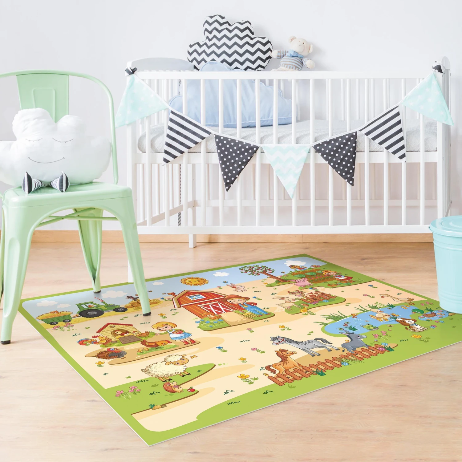 Bilderwelten Bauernhof - Landarbeit macht Spaß - 320 x 240 cm - Durchmesser: 240 cm 2 Bilderwelten Bauernhof - Landarbeit macht Spaß - 320 x 240 cm - Durchmesser: 240 cm – Bild 2