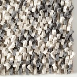 Top Square Filzteppich Galena - Filz - Grau / Weiß -Teppiche populaire boutique 1000118873 180607 10302203 GALLERYIMAGES P000000001000118873