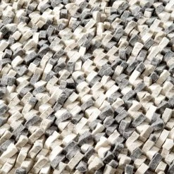 Top Square Filzteppich Galena - Filz - Grau / Weiß -Teppiche populaire boutique 1000118873 180607 10302304 GALLERYIMAGES P000000001000118873