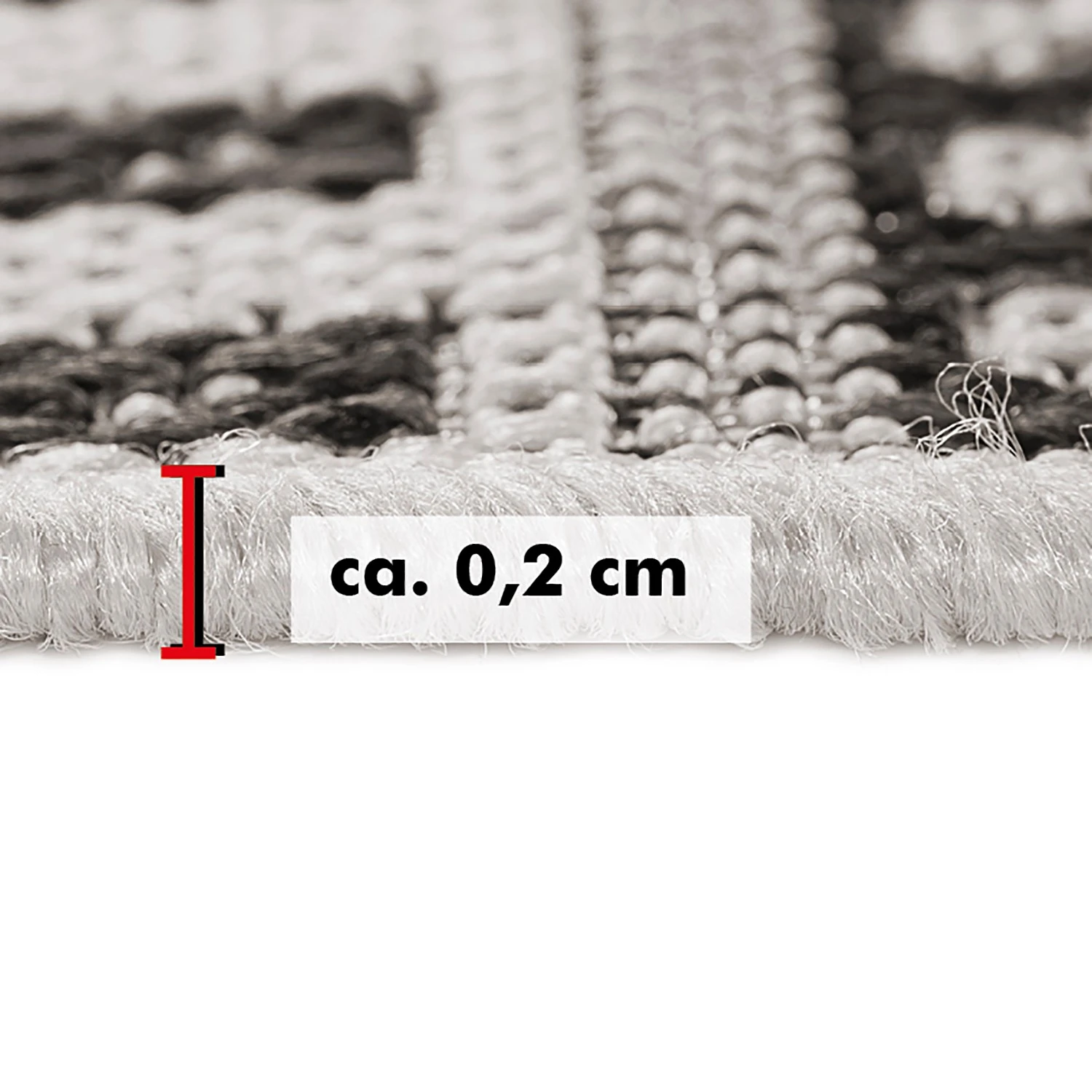 Andiamo In-/Outdoorteppich Saint Jordi - Kunstfaser - Grau / Schwarz 12 Andiamo In-/Outdoorteppich Saint Jordi - Kunstfaser - Grau / Schwarz – Bild 12