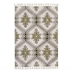 Top Square Hochflorteppich Vittoria III - Kunstfaser - Beige / Gold - 160 x 230 cm