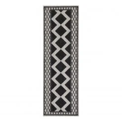 Zala Living Küchenläufer Mirror - Kunstfaser - Schwarz / Grau