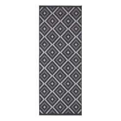 Hanse Home Designer Velours Teppich Snug - Kunstfaser - Schwarz / Hellgrau - 80 x 250 cm