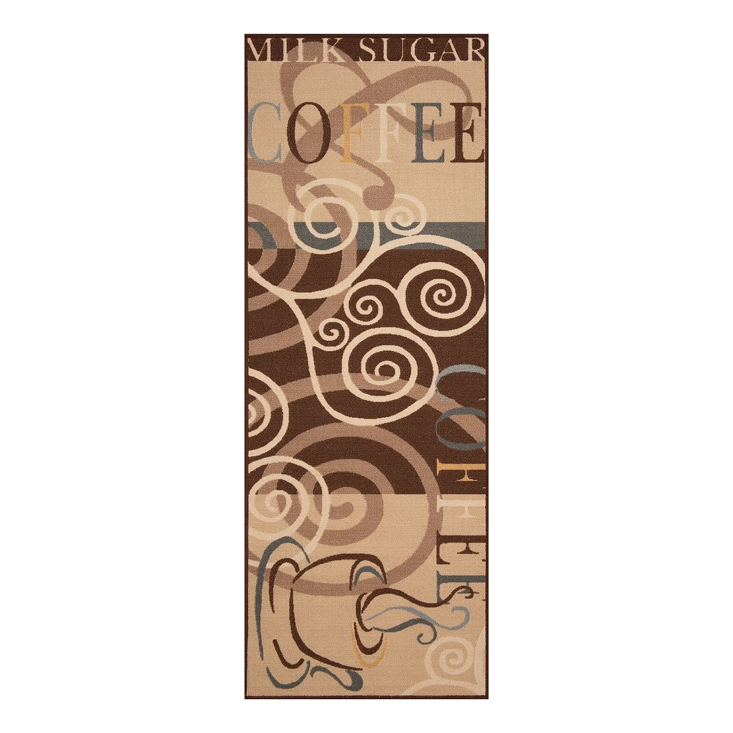 Zala Living Küchenläufer Coffee Ornament - Kunstfaser - Braun / Beige 1 Zala Living Küchenläufer Coffee Ornament - Kunstfaser - Braun / Beige