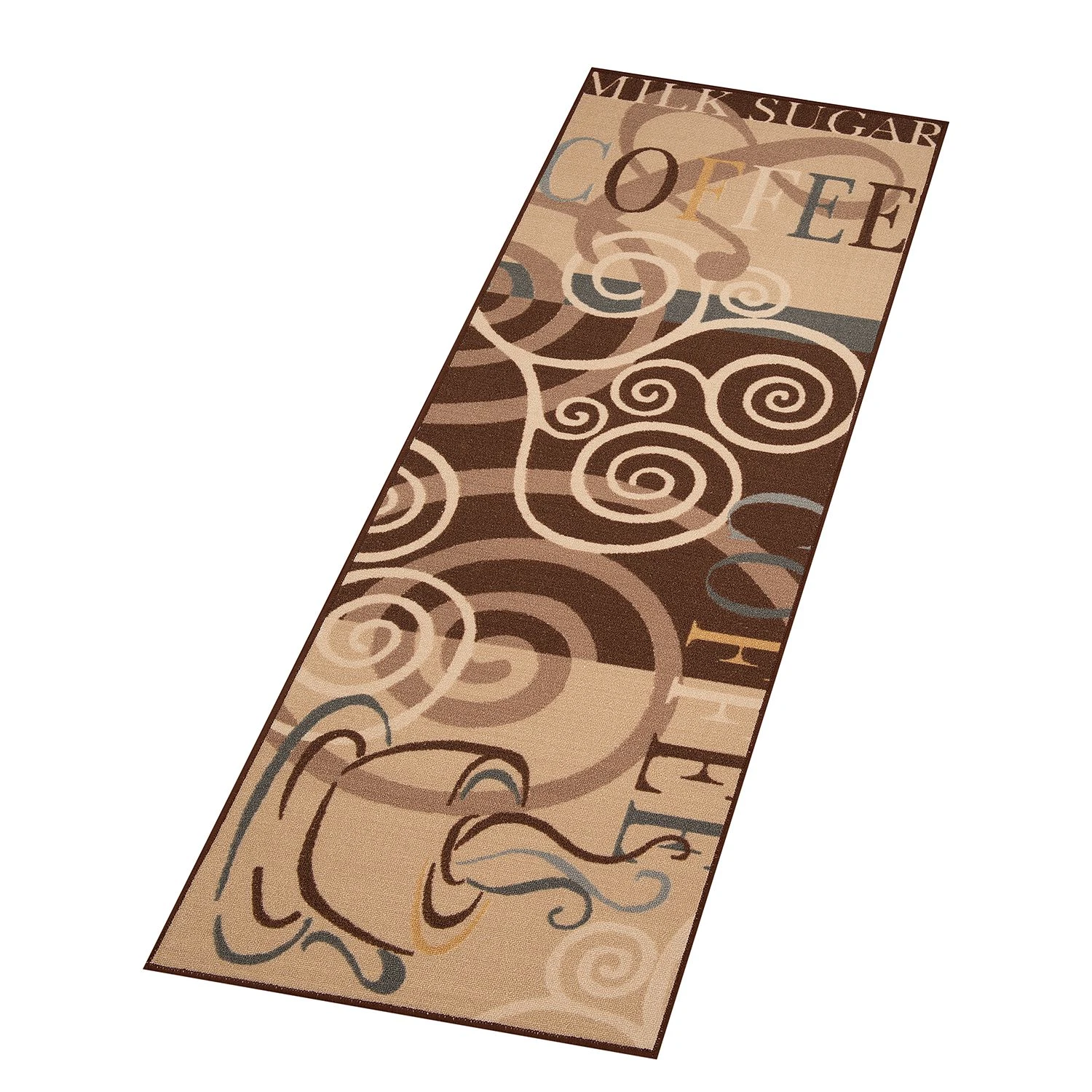 Zala Living Küchenläufer Coffee Ornament - Kunstfaser - Braun / Beige 2 Zala Living Küchenläufer Coffee Ornament - Kunstfaser - Braun / Beige – Bild 2