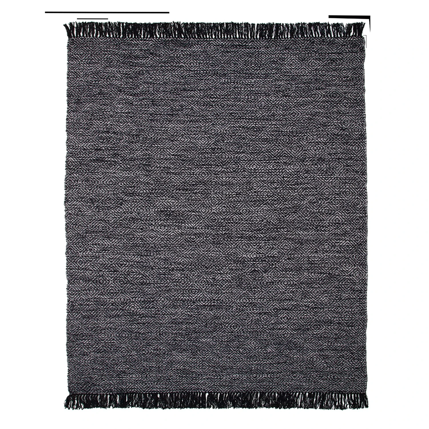 Top Square Teppich Booragoon - Baumwolle / Schwarz / Grau - 160 x 230 cm 1 Top Square Teppich Booragoon - Baumwolle / Schwarz / Grau - 160 x 230 cm