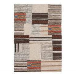Kayoom Kurzflorteppich Radical II - Textil - Hellbeige / Mokka - 120 x 170 cm