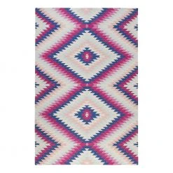 Teppiche populaire boutique 34 Accessorize Wollteppich Aurel - Textil - Blau / Pink