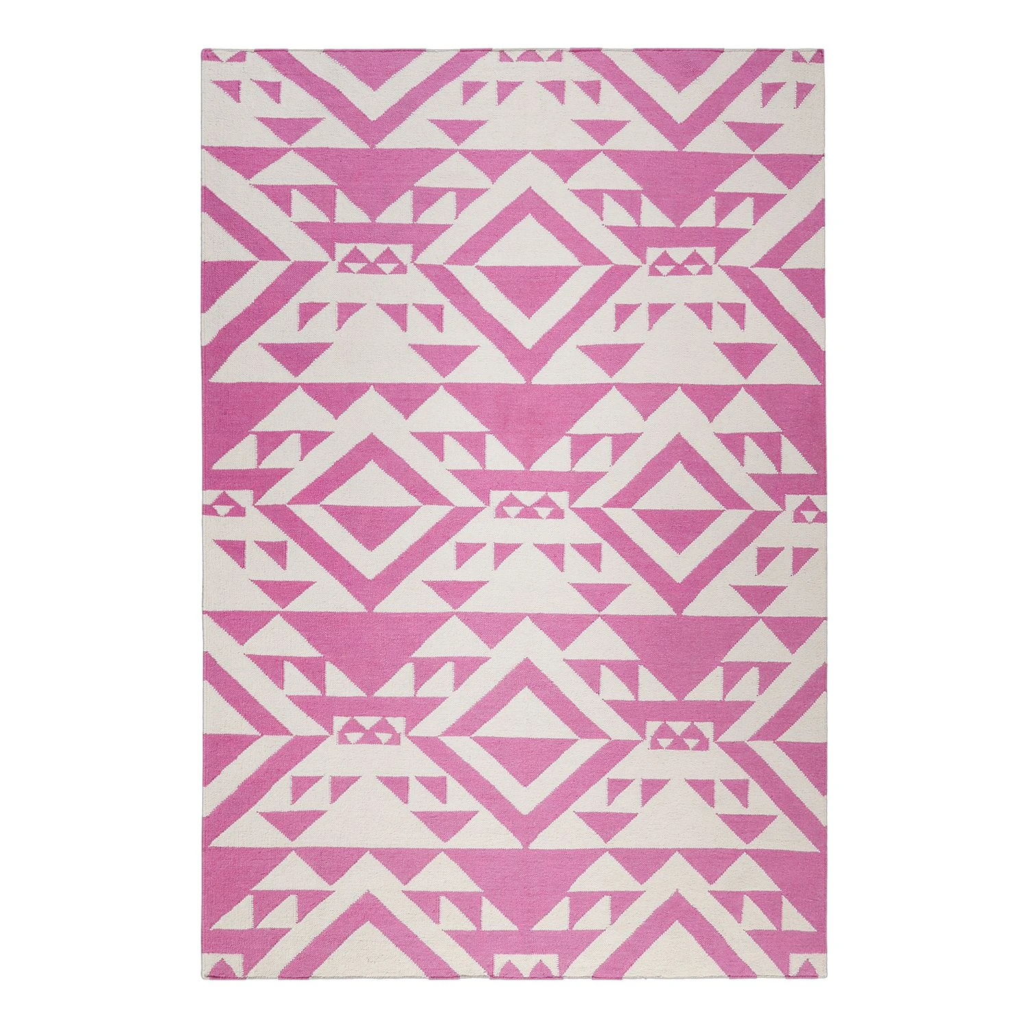 Accessorize Kurzflorteppich Mellow - Pink / Weiß 1 Accessorize Kurzflorteppich Mellow - Pink / Weiß