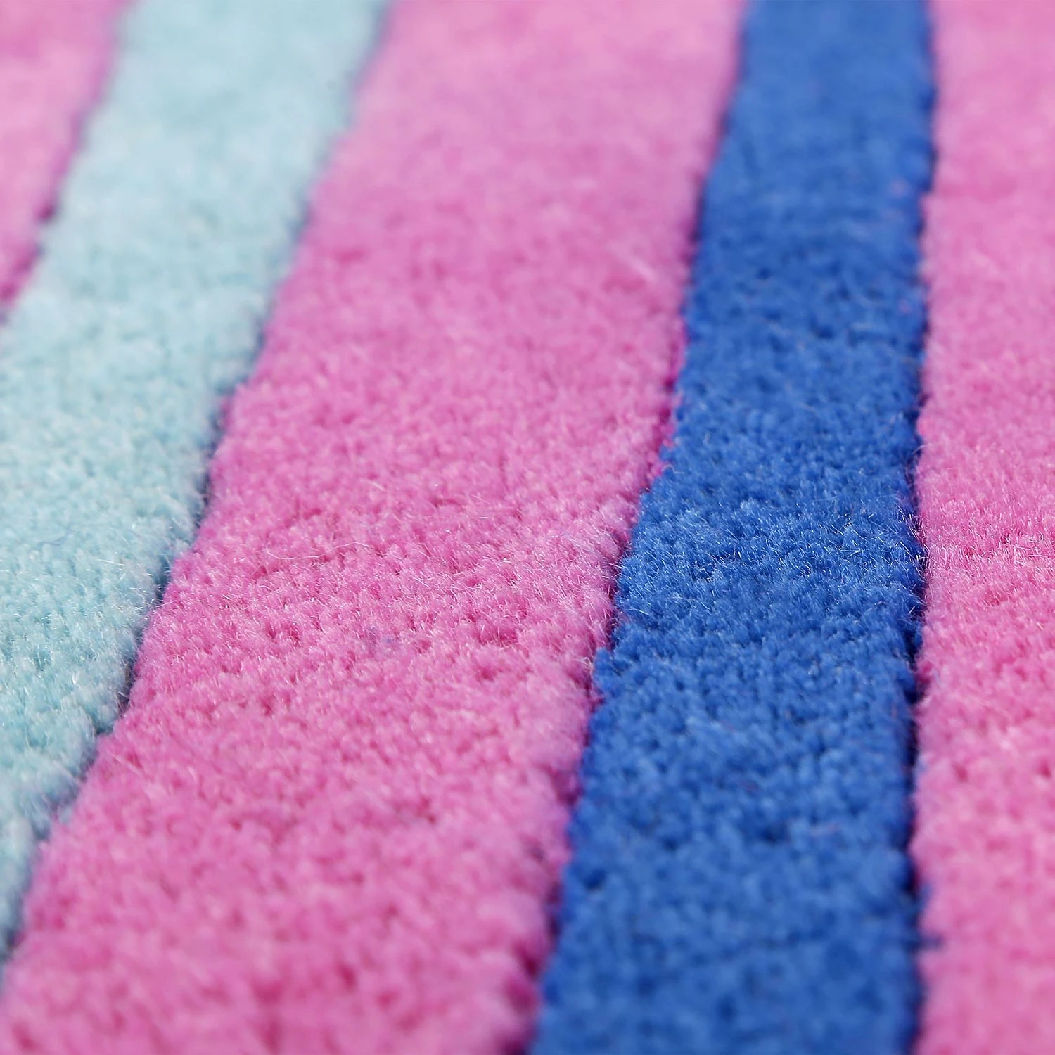 Accessorize Wollteppich Linear - Textil - Babyblau / Lachs 5 Accessorize Wollteppich Linear - Textil - Babyblau / Lachs – Bild 5