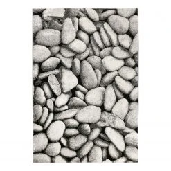 Wecon Home Kurzflorteppich Stony Island - Kunstfaser - Schwedisch Weiß - 200 x 200 cm