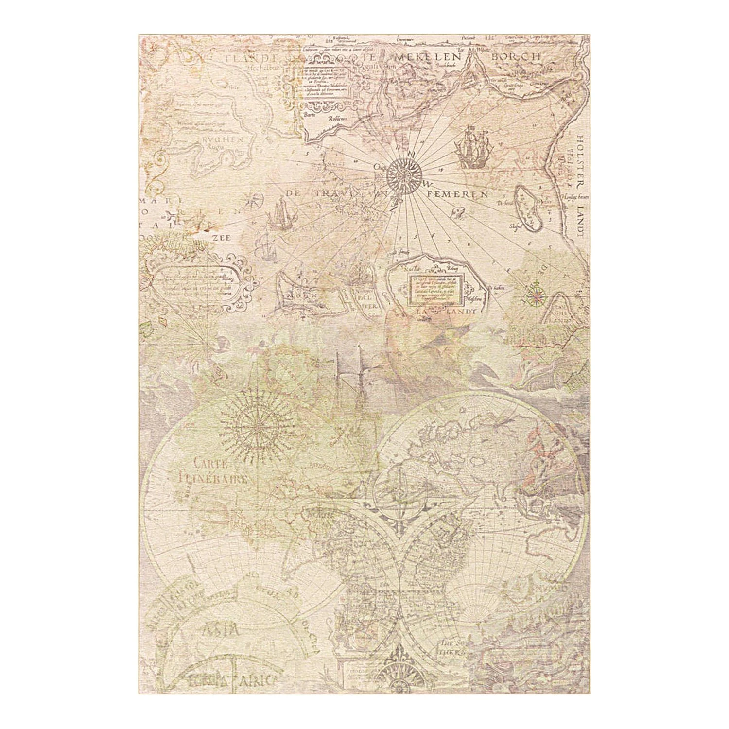 Arte Espina Kurzflorteppich Atelier I - Kunstfaser - Braun / Mehrfarbig - 170 x 240 cm 1 Arte Espina Kurzflorteppich Atelier I - Kunstfaser - Braun / Mehrfarbig - 170 x 240 cm