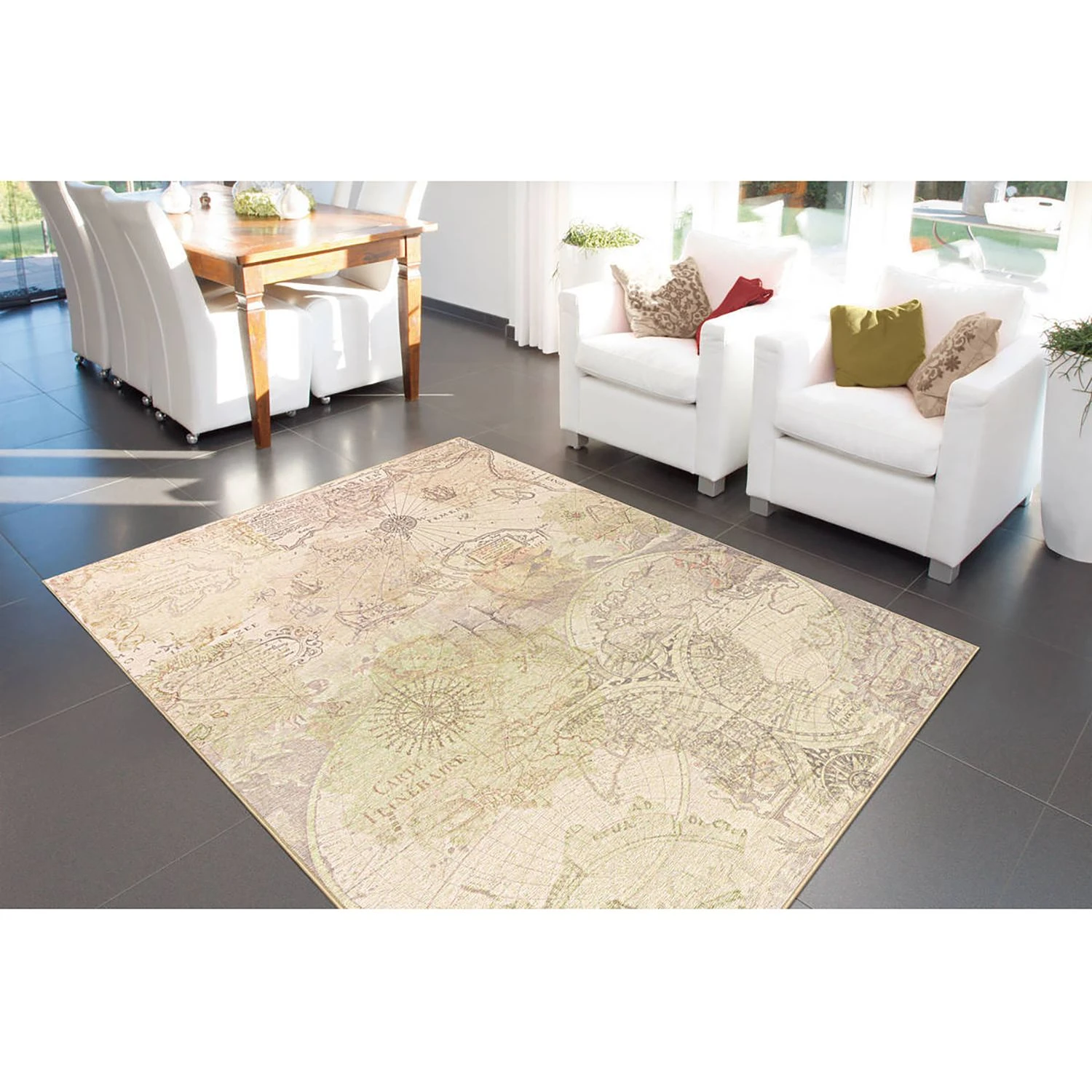 Arte Espina Kurzflorteppich Atelier I - Kunstfaser - Braun / Mehrfarbig - 170 x 240 cm 2 Arte Espina Kurzflorteppich Atelier I - Kunstfaser - Braun / Mehrfarbig - 170 x 240 cm – Bild 2