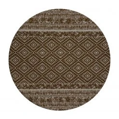 In-/Outdoorteppich Sunny 110 II - Webstoff - Braun - Durchmesser: 160 cm