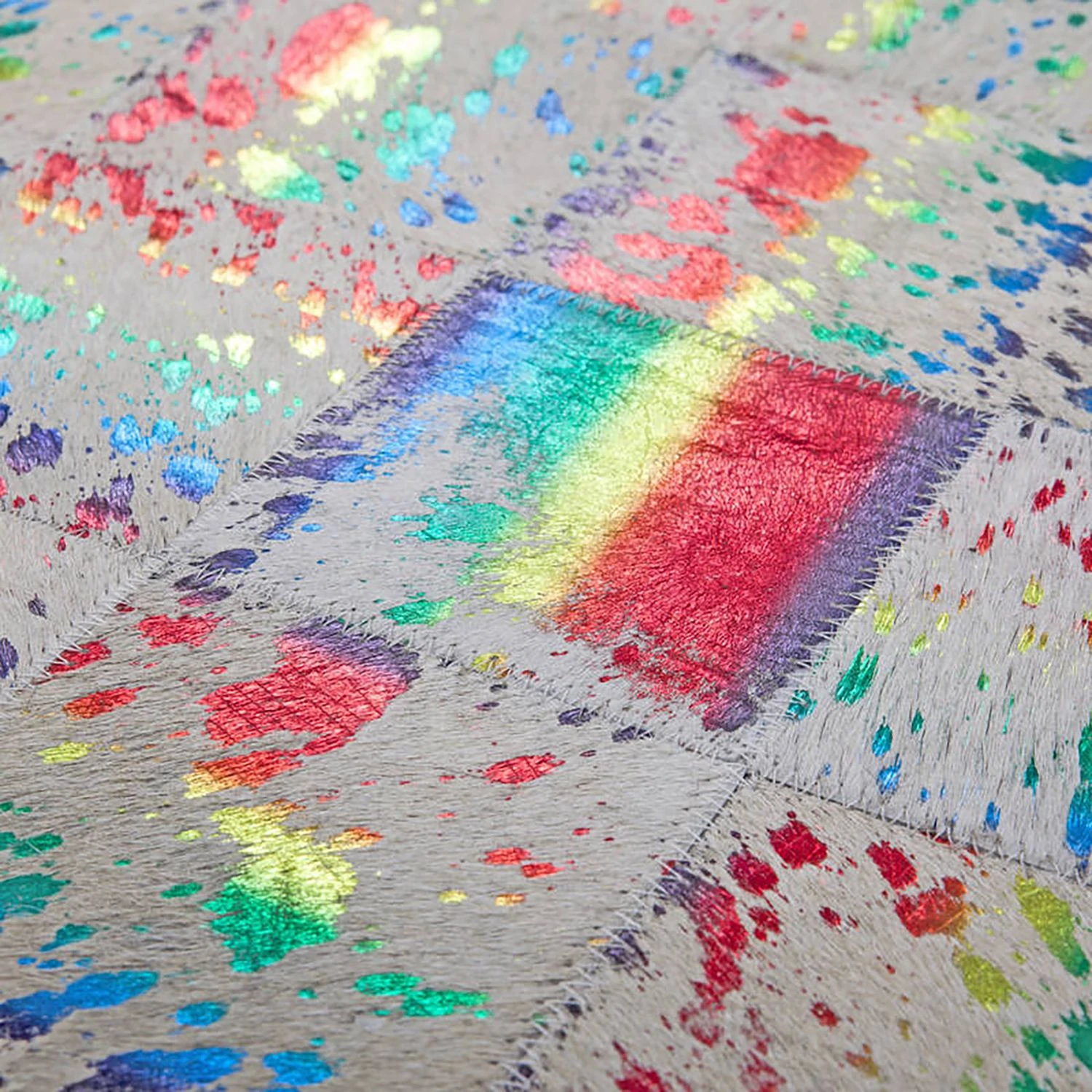 Kayoom Fellteppich Rocket 310 - Echtleder - Elfenbein / Multi - 160 x 230 cm 4 Kayoom Fellteppich Rocket 310 - Echtleder - Elfenbein / Multi - 160 x 230 cm – Bild 4