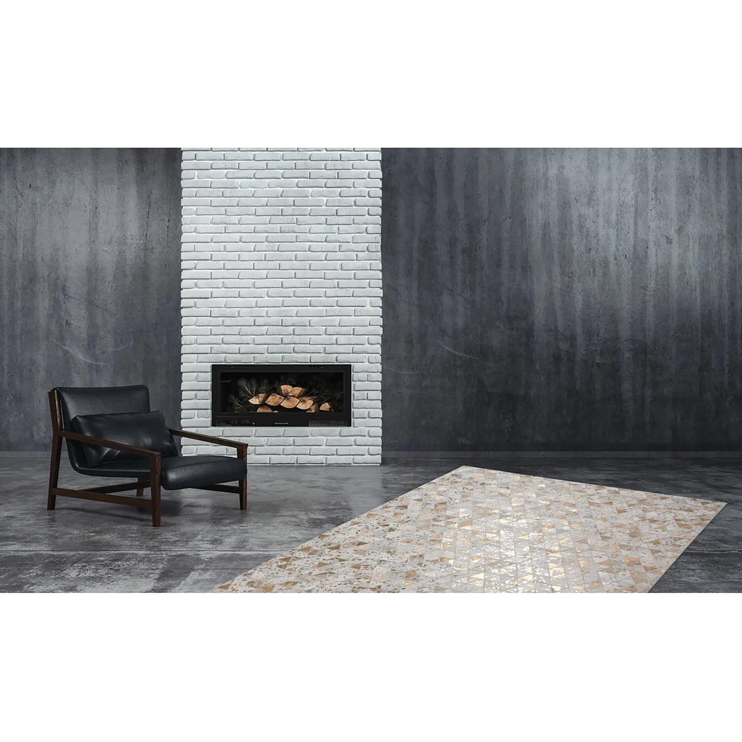 Kayoom Fellteppich Rocket 410 - Echtleder - Gold - 200 x 290 cm 2 Kayoom Fellteppich Rocket 410 - Echtleder - Gold - 200 x 290 cm – Bild 2