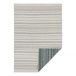 Freundin Home Collection In-/Outdoorteppich Lily - Kunstfaser - Creme / Petrol - 200 x 290 cm