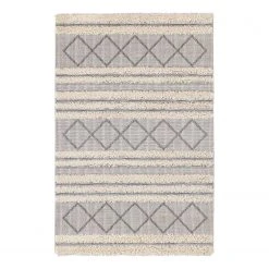 Freundin Home Collection In-/Outdoorteppich Safi - Kunstfaser - Creme / Hellgrau - 115 x 170 cm