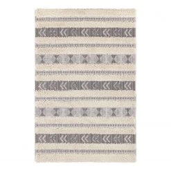 Freundin Home Collection In-/Outdoorteppich Taza - Kunstfaser - Creme / Hellgrau - 115 x 170 cm