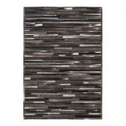 Kayoom Fellteppich Lavish 110 - Echtleder - Braun - 230 x 160 cm