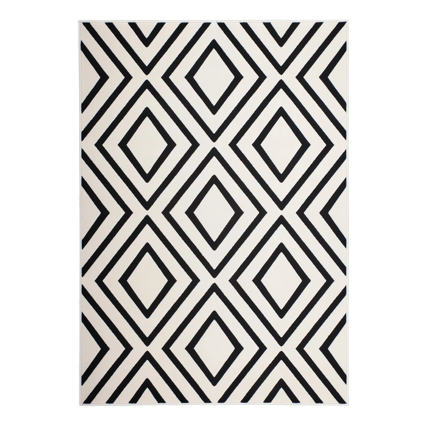 Kayoom Kurzflorteppich Lina 500 - Webstoff - Schwarz - 150 x 80 cm 1 Kayoom Kurzflorteppich Lina 500 - Webstoff - Schwarz - 150 x 80 cm