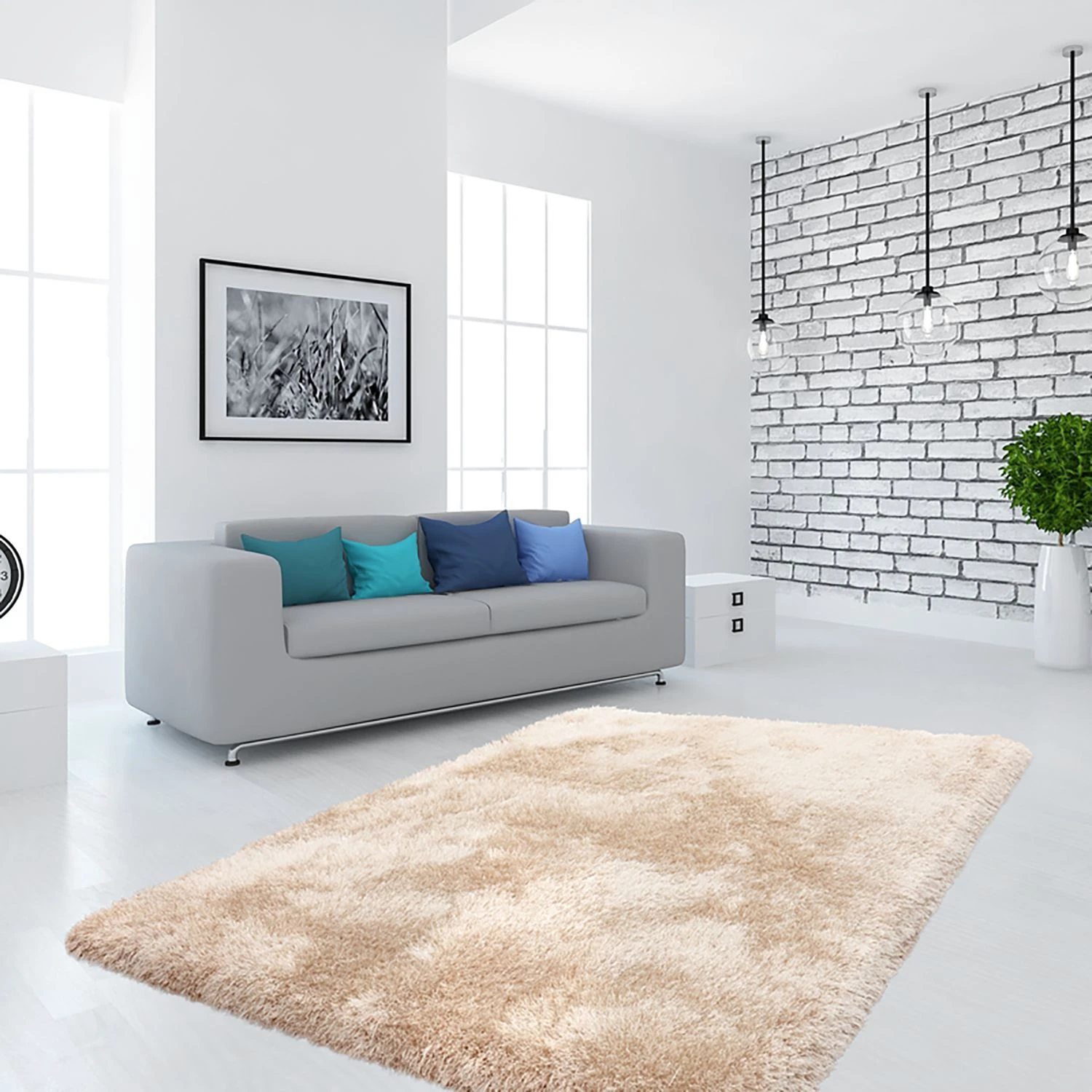 Kayoom Hochflorteppich Cosy 210 - Webstoff - Champagner - 290 x 200 cm 2 Kayoom Hochflorteppich Cosy 210 - Webstoff - Champagner - 290 x 200 cm – Bild 2