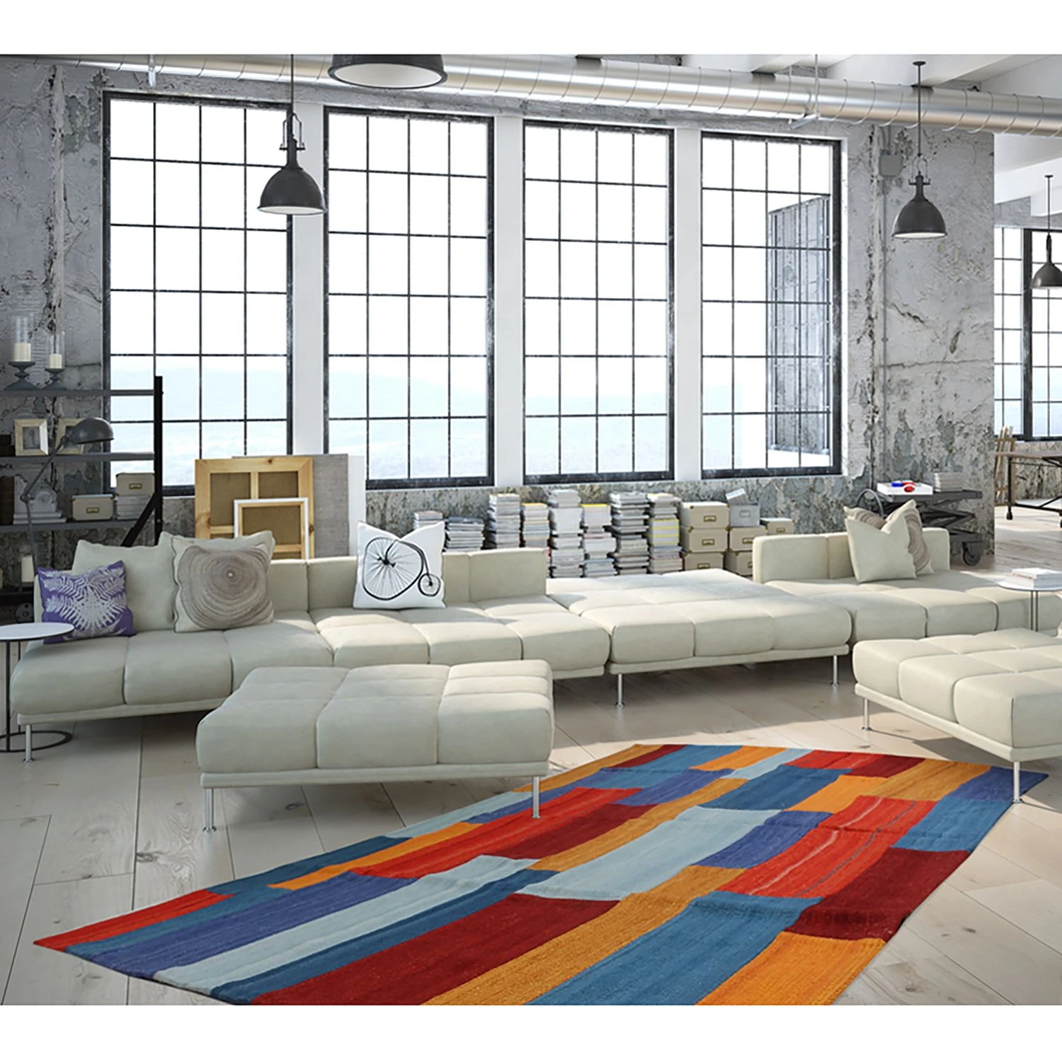 Kayoom Kurzflorteppich Radical 335 - Wolle - Rot / Multi - 290 x 200 cm 2 Kayoom Kurzflorteppich Radical 335 - Wolle - Rot / Multi - 290 x 200 cm – Bild 2