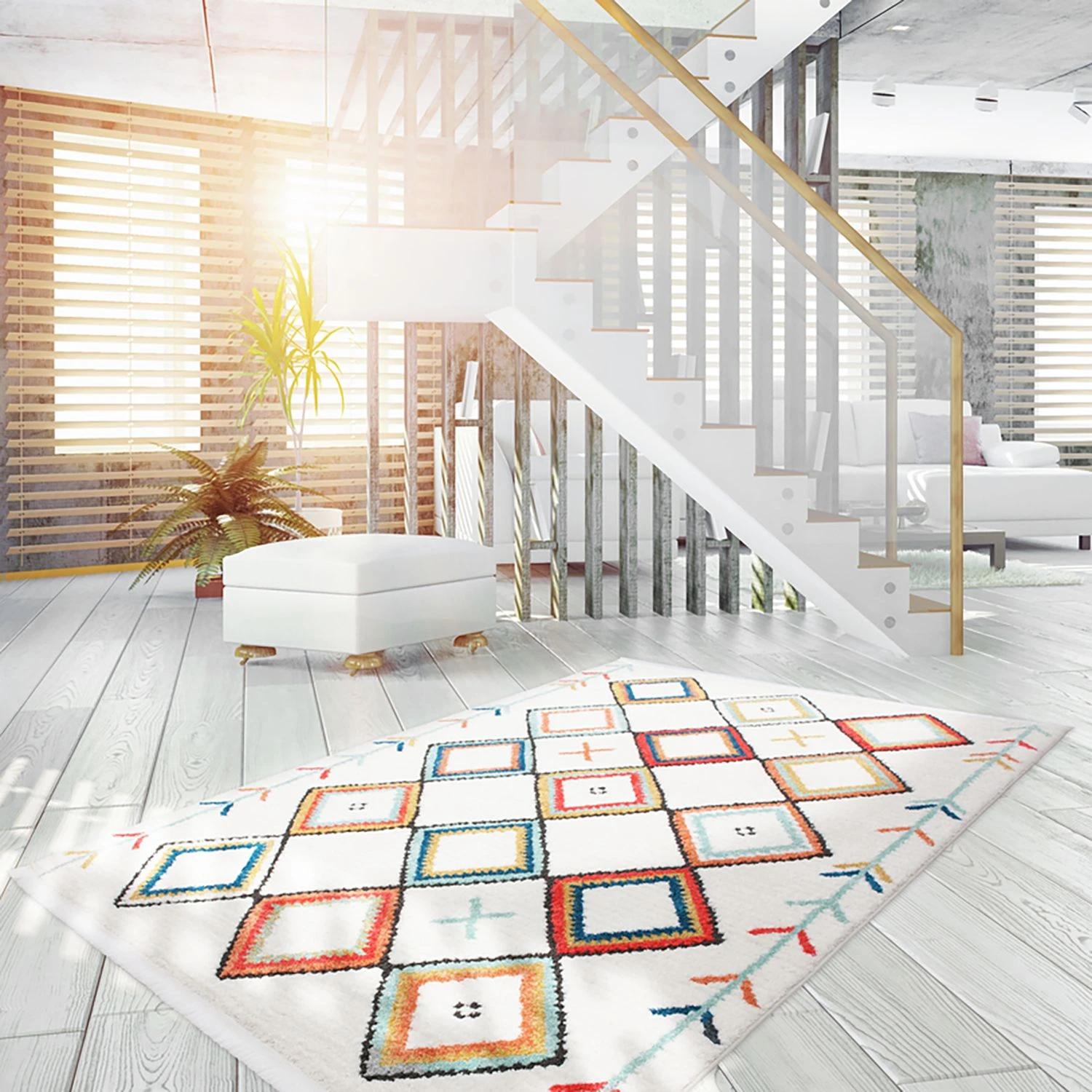 Kayoom Hochflorteppich Agadir 210 - Webstoff - Multi - 290 x 200 cm 2 Kayoom Hochflorteppich Agadir 210 - Webstoff - Multi - 290 x 200 cm – Bild 2