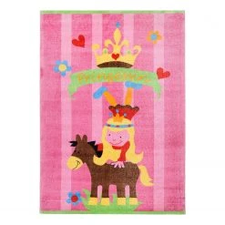 THEKO die markenteppiche Kinderteppich Mamba Princess - Webstoff - Mehrfarbig - 120 x 180 cm