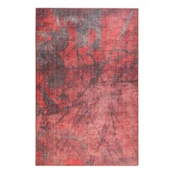 Wecon Home Kurzflorteppich Pepe - Webstoff - Rot / Grau - 120 x 170 cm