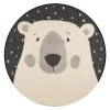 Zala Living Kinderteppich Icebear Emmet - Kunstfaser - Schwarz / Creme