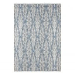 Northrugs Outdoorteppich Pella - Kunstfaser - Creme / Blau - 200 x 290 cm