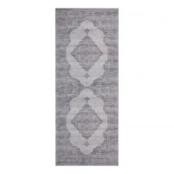 Nouristan Läufer Carme - Webstoff - Schiefergrau