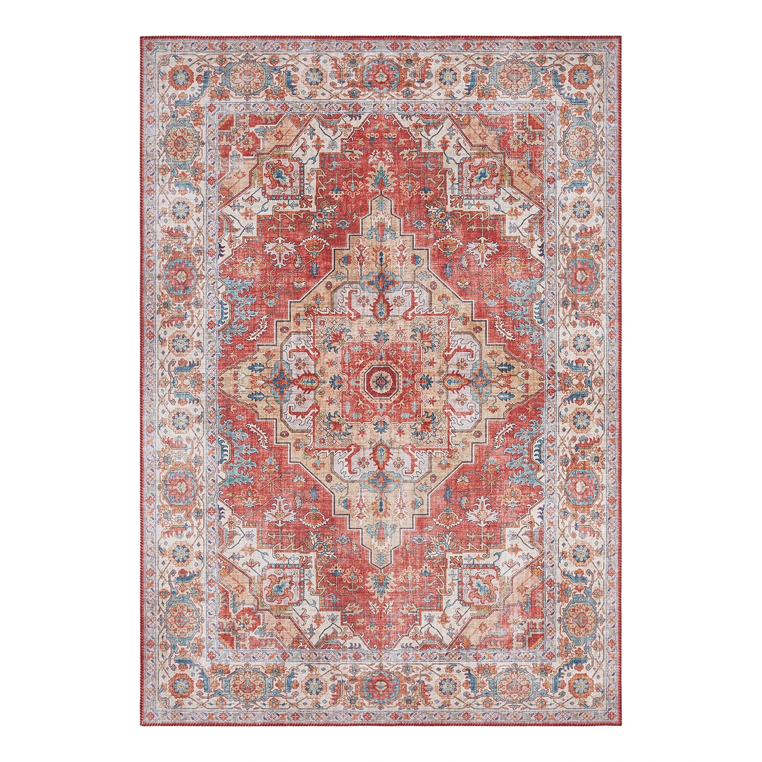 Nouristan Kurzflorteppich Sylla - Webstoff - Rot - 200 x 290 cm 1 Nouristan Kurzflorteppich Sylla - Webstoff - Rot - 200 x 290 cm