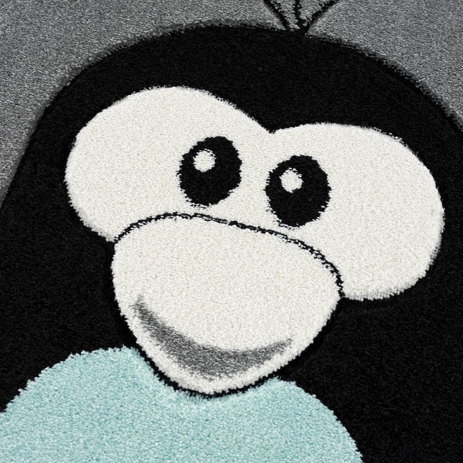 Svanhilde Kinderteppich Pinguin Elliot - Kunstfaser - Grau / Schwarz 3 Svanhilde Kinderteppich Pinguin Elliot - Kunstfaser - Grau / Schwarz – Bild 3