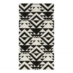 Teppiche populaire boutique 46 Accessorize Wollteppich Mellow I - Schurwolle - Schwarz - 80 x 150 cm