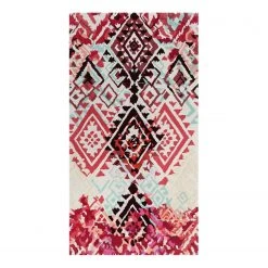 Teppiche populaire boutique 44 Accessorize Wollteppich Love Vintage I - Schurwolle - Rosa - 80 x 150 cm