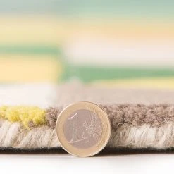 Flair Rugs Wollteppich Prism II - Wolle - Grün / Multi - 80 x 150 cm -Teppiche populaire boutique 1000229981 211018 09472900294 DETAILS P000000001000229981