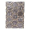 Flair Rugs Hochflorteppich Honeycomb - Polyester - Grau - 120 x 170 cm