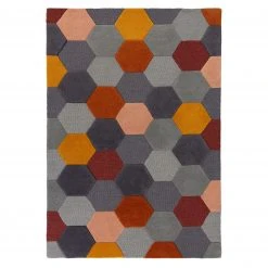 Flair Rugs Wollteppich Moderno Muno - Wolle - Multi - 120 x 170 cm