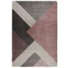 Flair Rugs Hochflorteppich Zula - Polypropylene - Grau / Altrosa - 200 x 290 cm
