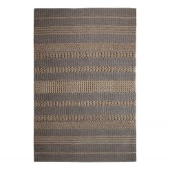 Top Square Wollteppich Heritage - Baumwolle / Polyester - Grau / Beige