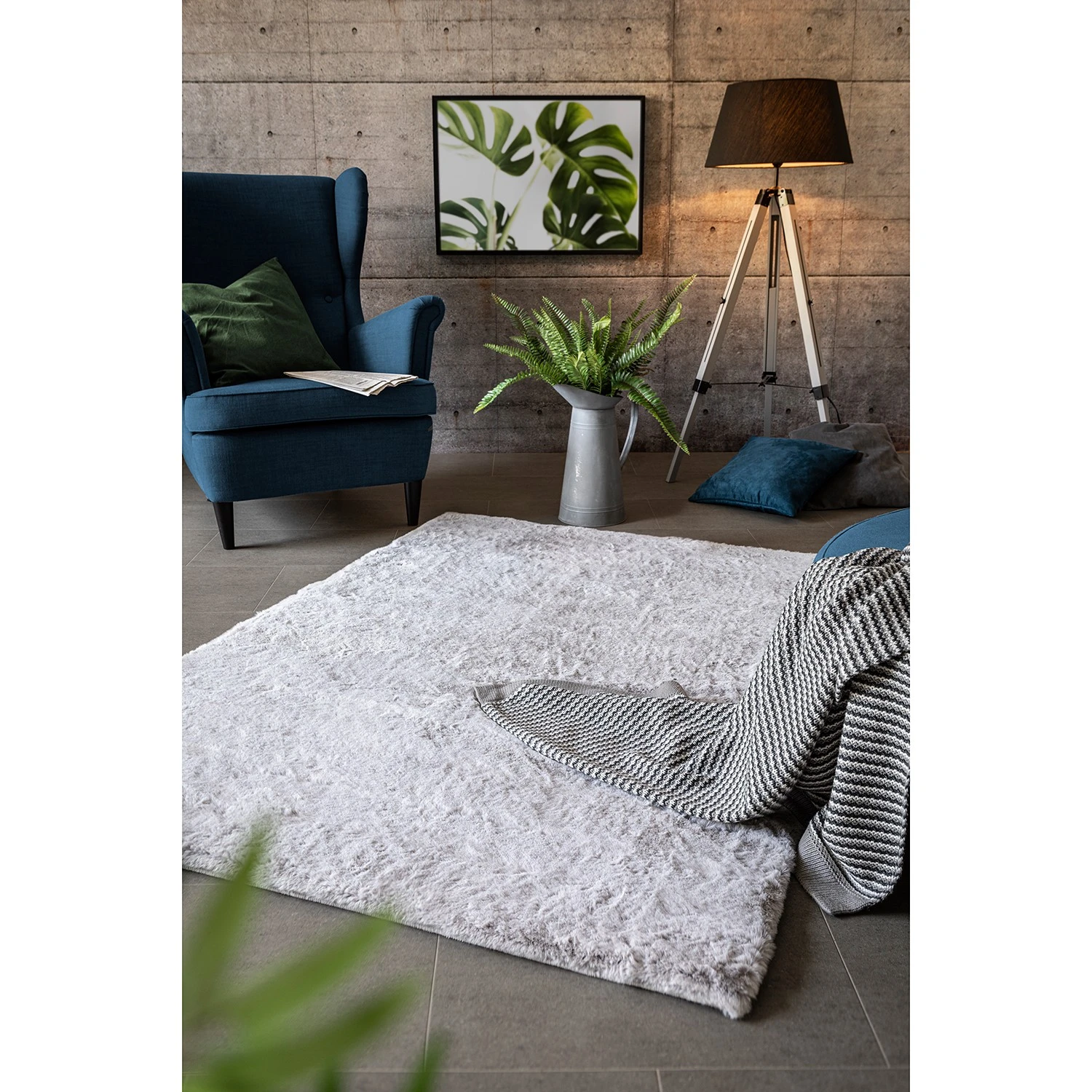 Andiamo Kunstfell Teppich Novara - Polyester - Lichtgrau - 160 x 230 cm 2 Andiamo Kunstfell Teppich Novara - Polyester - Lichtgrau - 160 x 230 cm – Bild 2