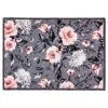 Astra Fußmatte Pure und Soft Blumen - Kunstfaser - Grau / Rosa