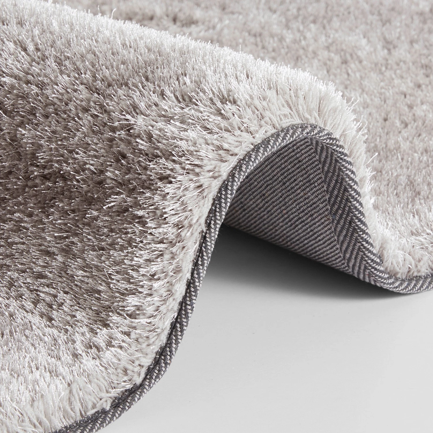 Top Square Hochflorteppich Gourville - Polyester - Silber - 160 x 230 cm 3 Top Square Hochflorteppich Gourville - Polyester - Silber - 160 x 230 cm – Bild 3