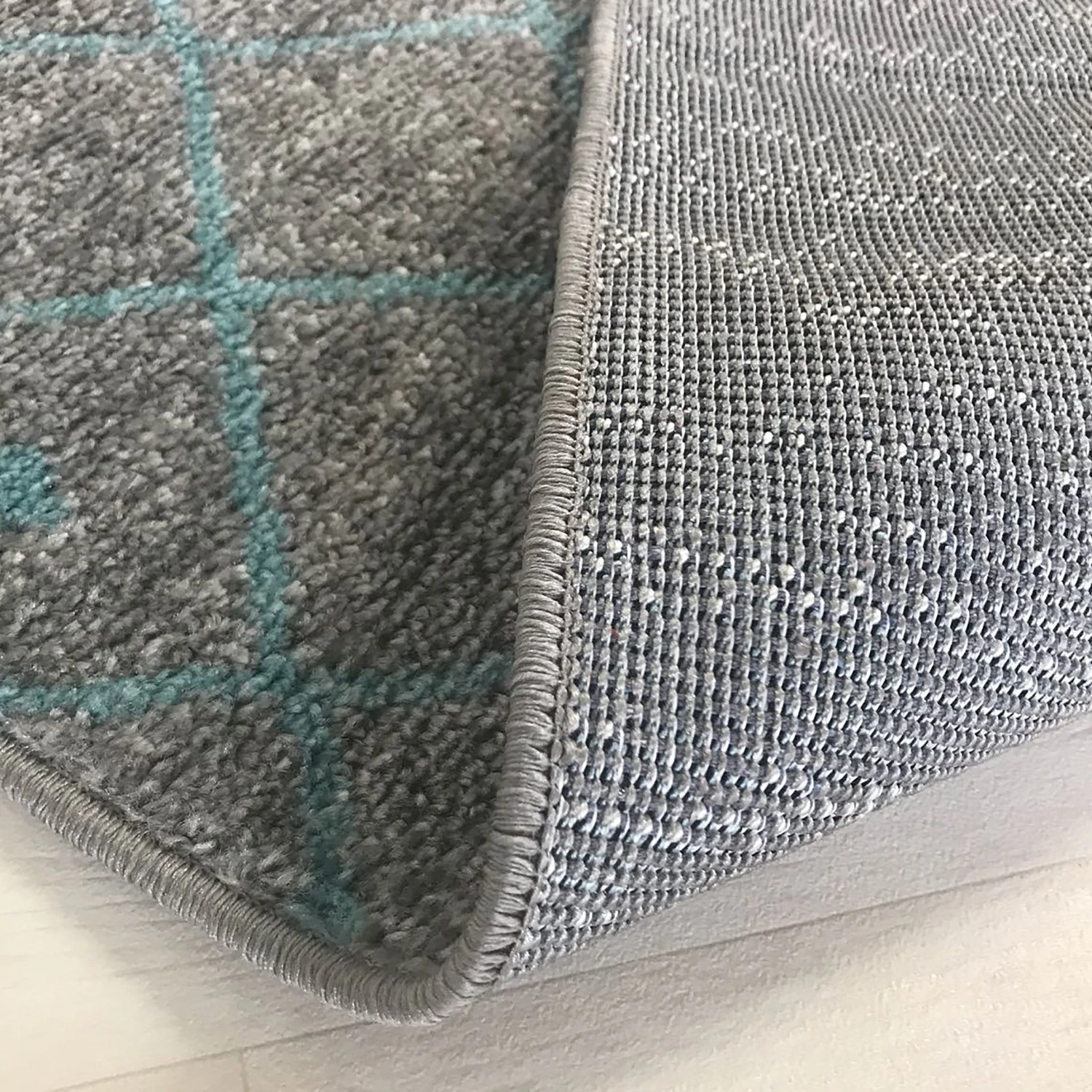 Sehrazat Kurzflorteppich Medusa 1770 - Kunstfaser - Grau / Türkis - 160 x 220 cm 2 Sehrazat Kurzflorteppich Medusa 1770 - Kunstfaser - Grau / Türkis - 160 x 220 cm – Bild 2