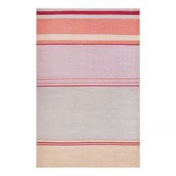 Esprit Home Kurzflorteppich Cleft - Polyester - Grau / Rosa - 120 x 170 cm